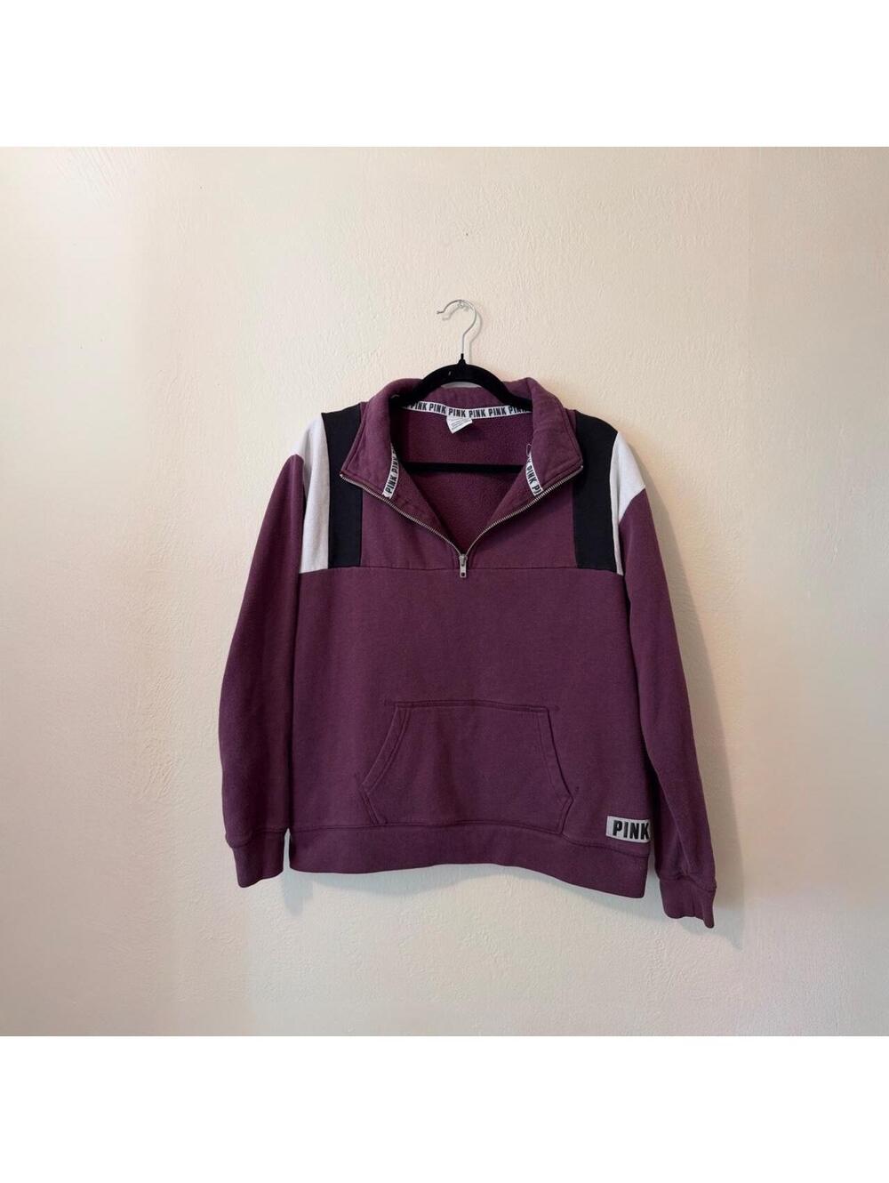 PINK Victoria’s Secret Y2K Quarter-Zip Colorblock Sweatshirt